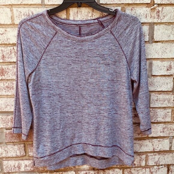 Ann Taylor LOFT boat neck top size medium purple - Picture 2 of 9